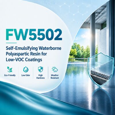 FW5502: Самоэмульгирующаяся полиаспарагиновая смола на водной основе для покрытий с низким содержанием летучих органических соединений.